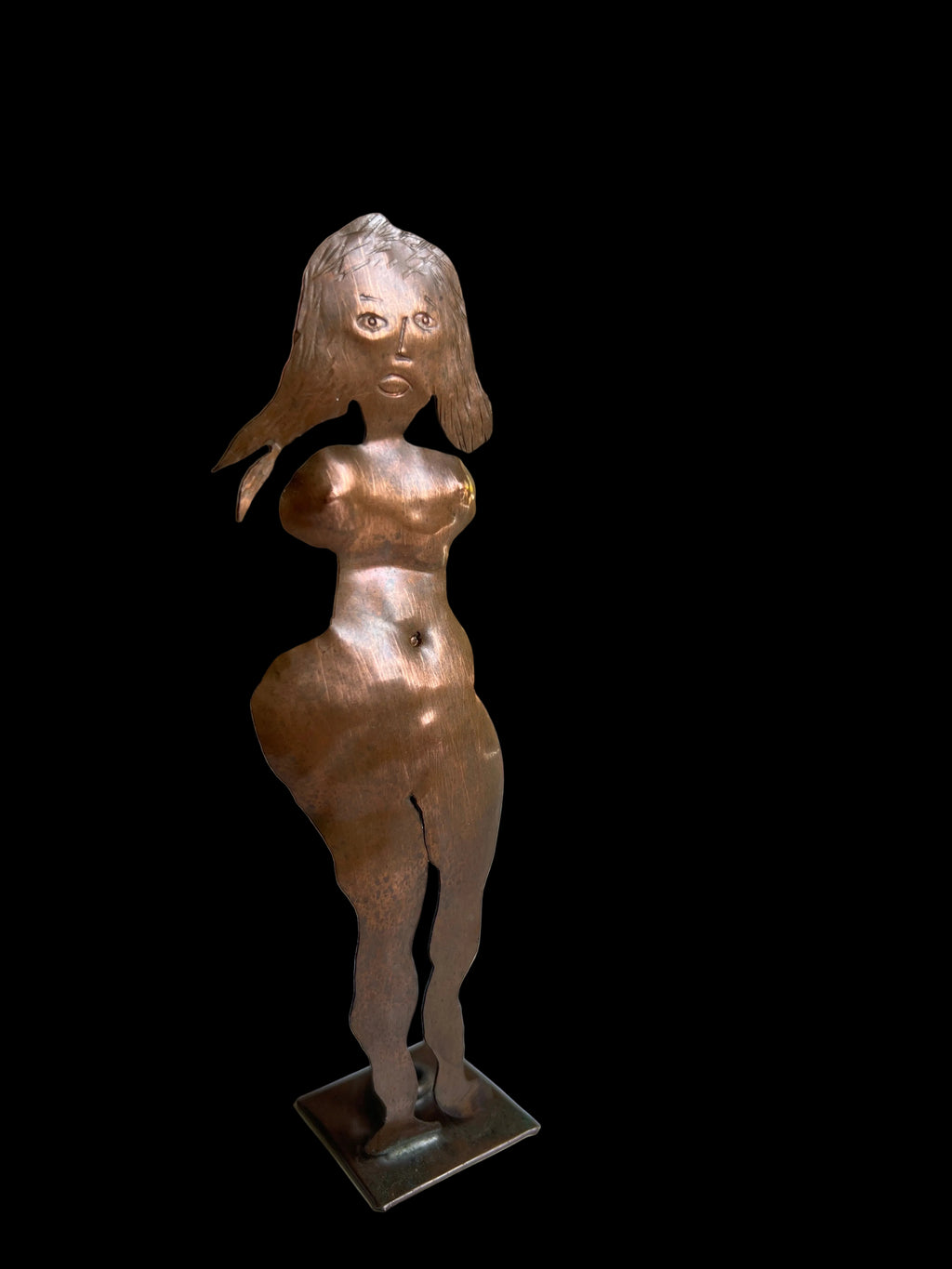 Vintage copper woman