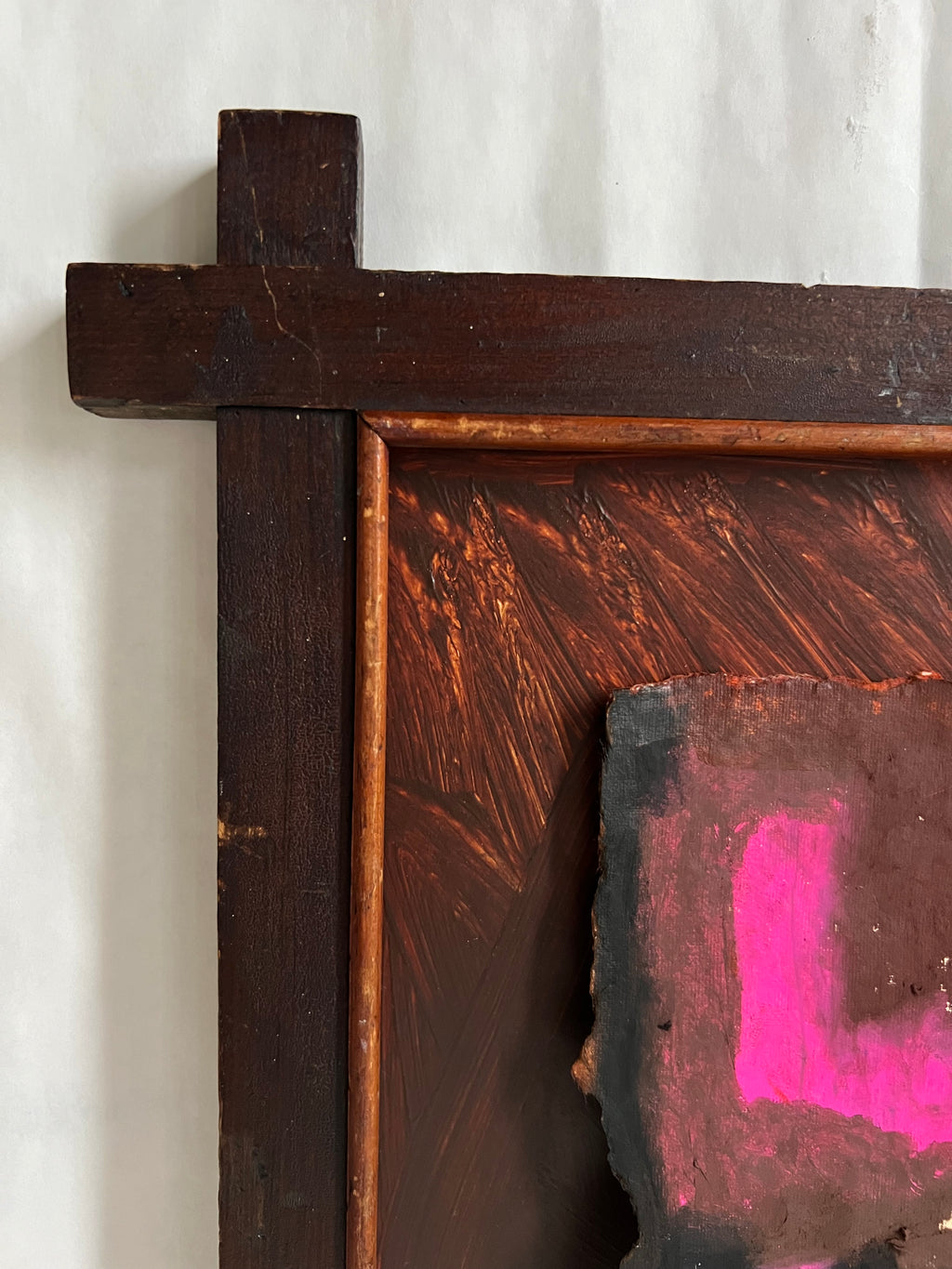 Small Abstract in Folk Art frame