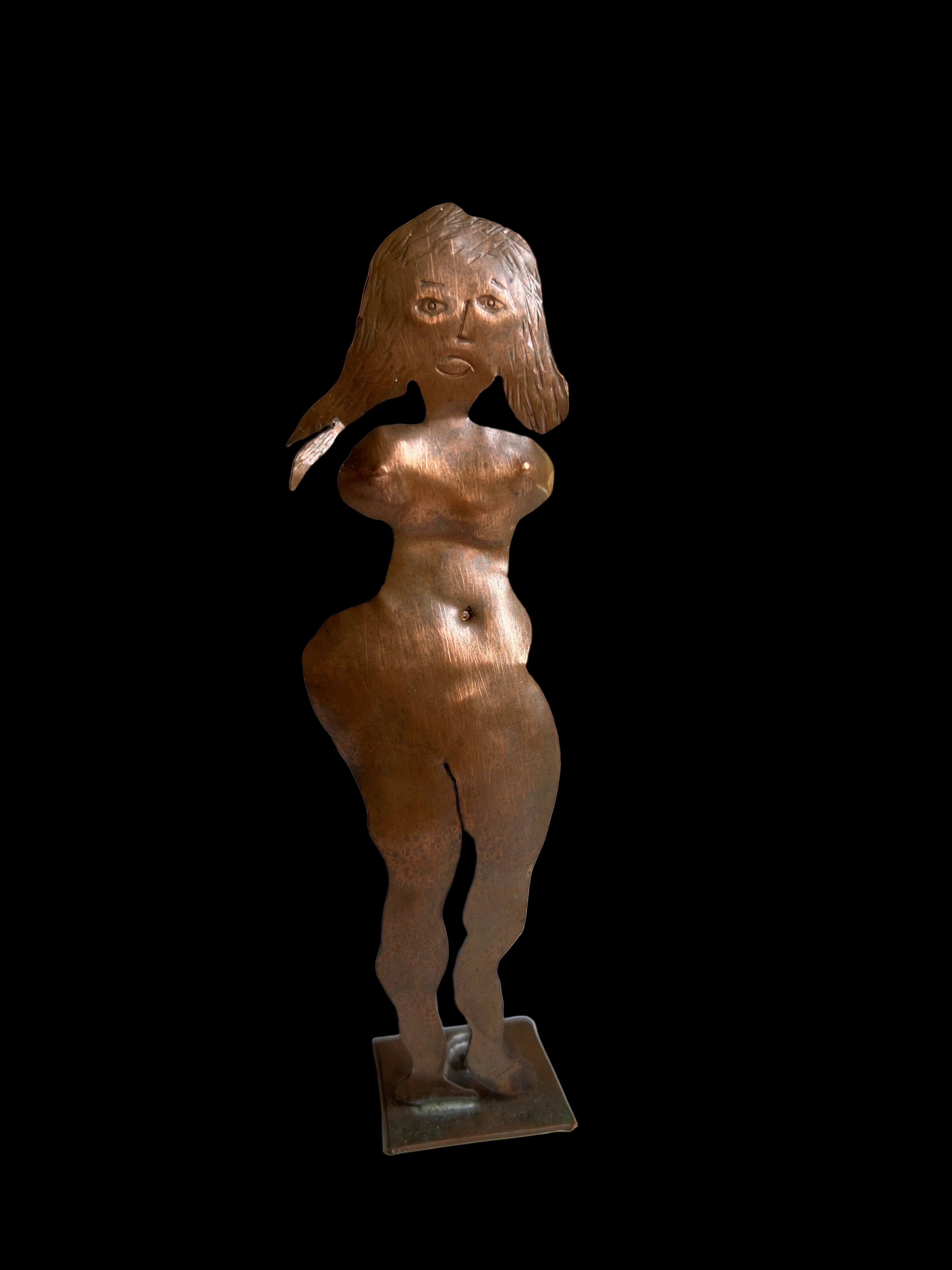 Vintage copper woman
