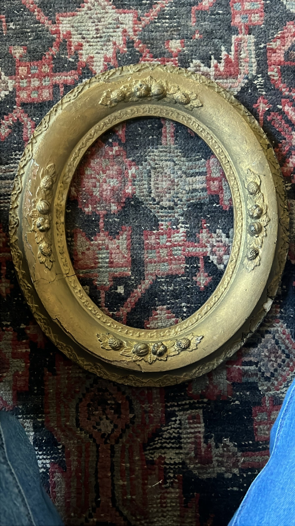 Woman with Antique Frame