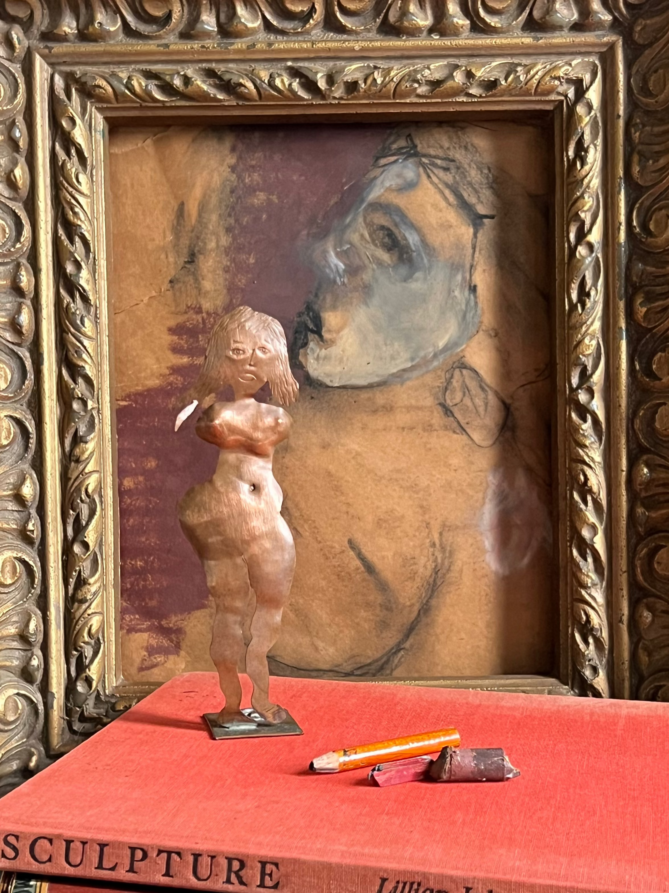 Vintage copper woman