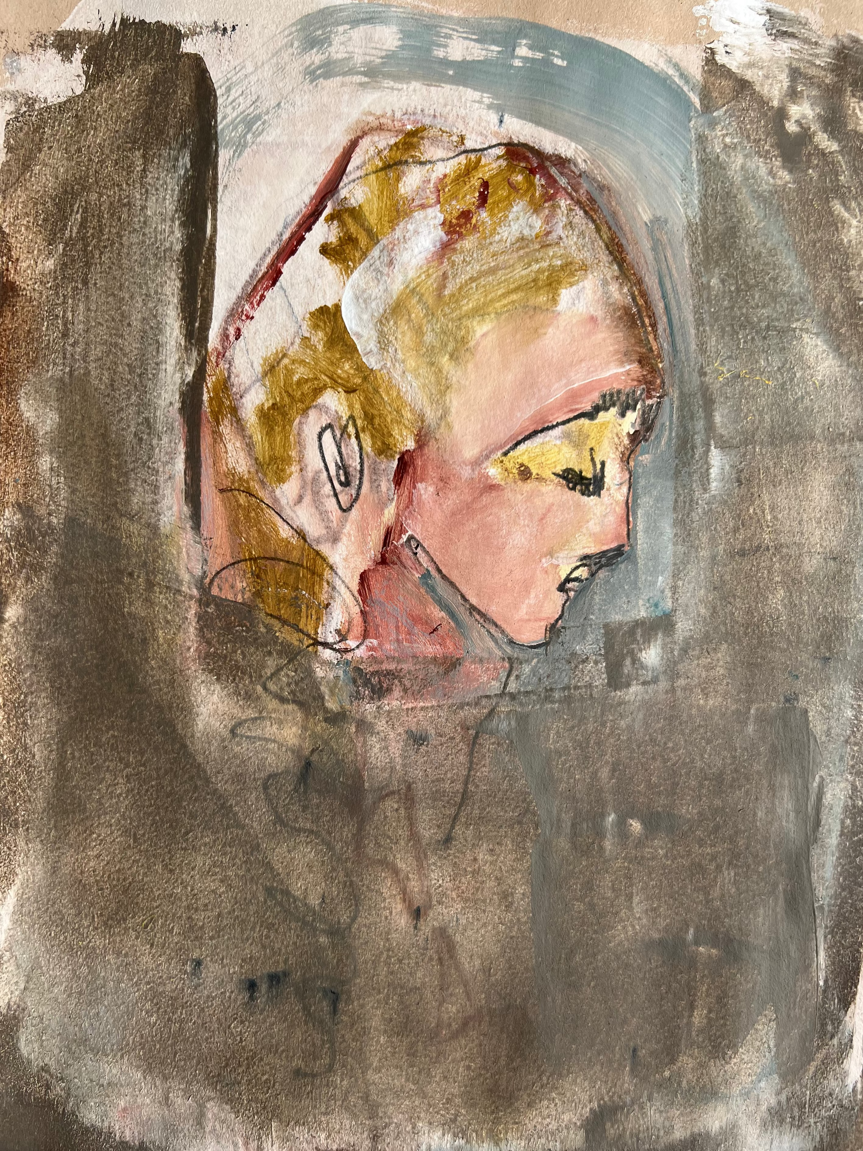 Woman with Antique Frame