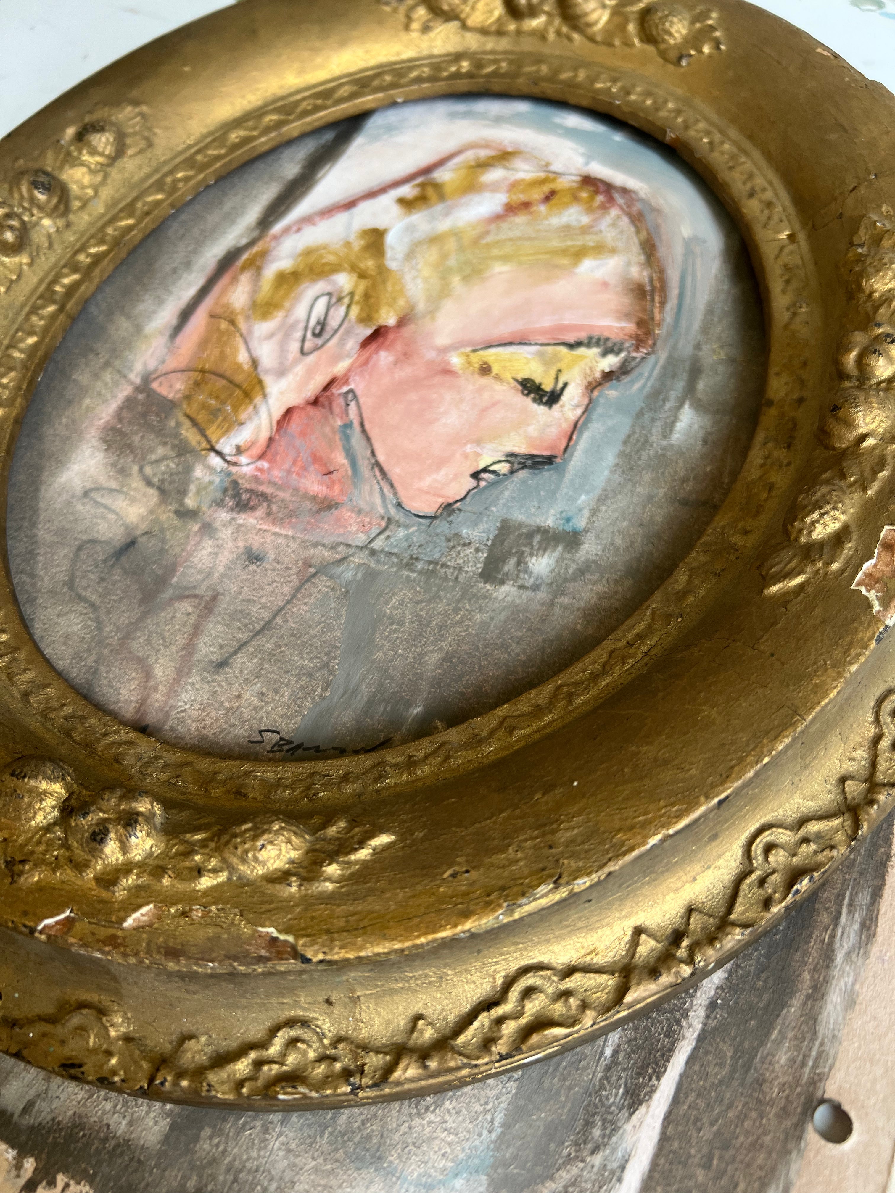 Woman with Antique Frame